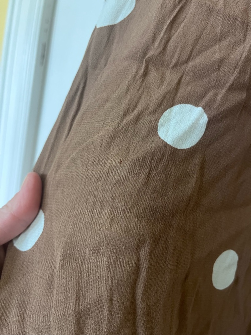 Anthropologie Bernice Cocoa Polka Dot Dress - Picture 6 of 9